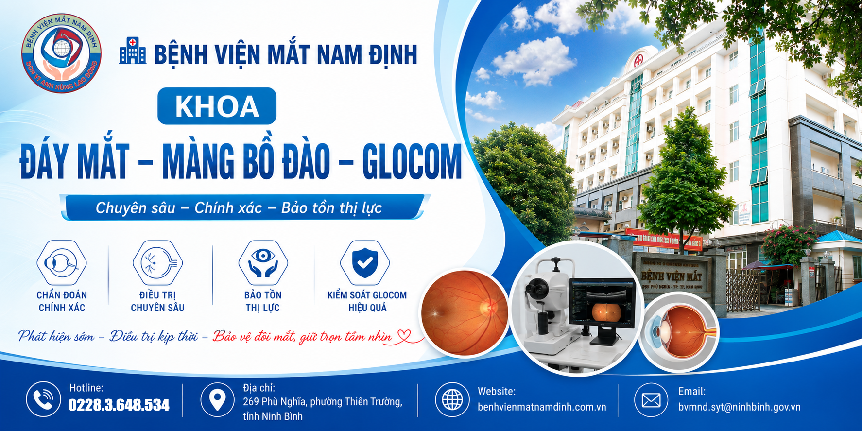 Khoa Đáy mắt – Màng bồ đào – Glocom