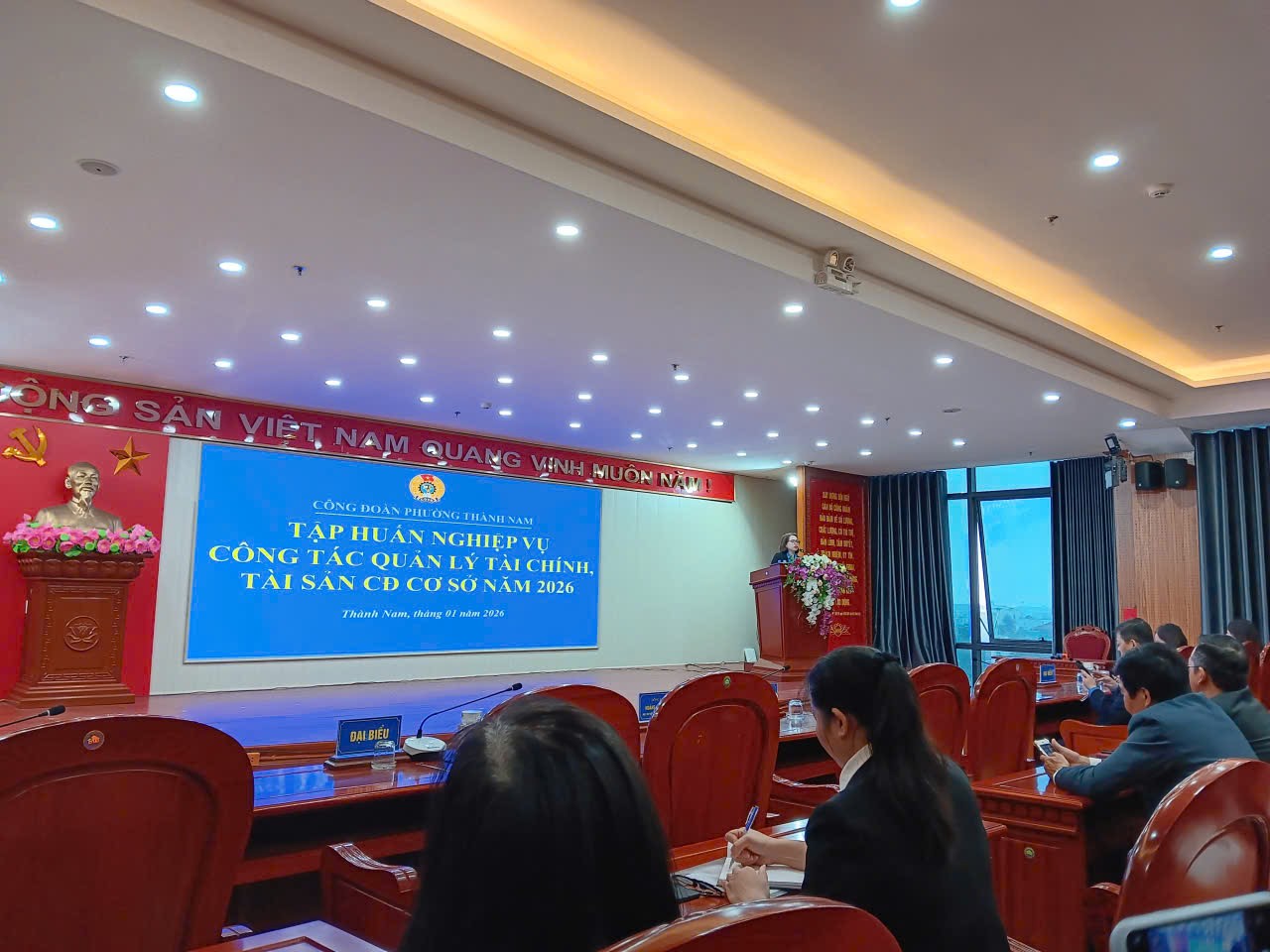 Công đoàn cơ sở Bệnh viện Mắt Nam Định tham gia Tập huấn nghiệp vụ công tác quản lý tài chính, tài sản công đoàn cơ sở năm 2026