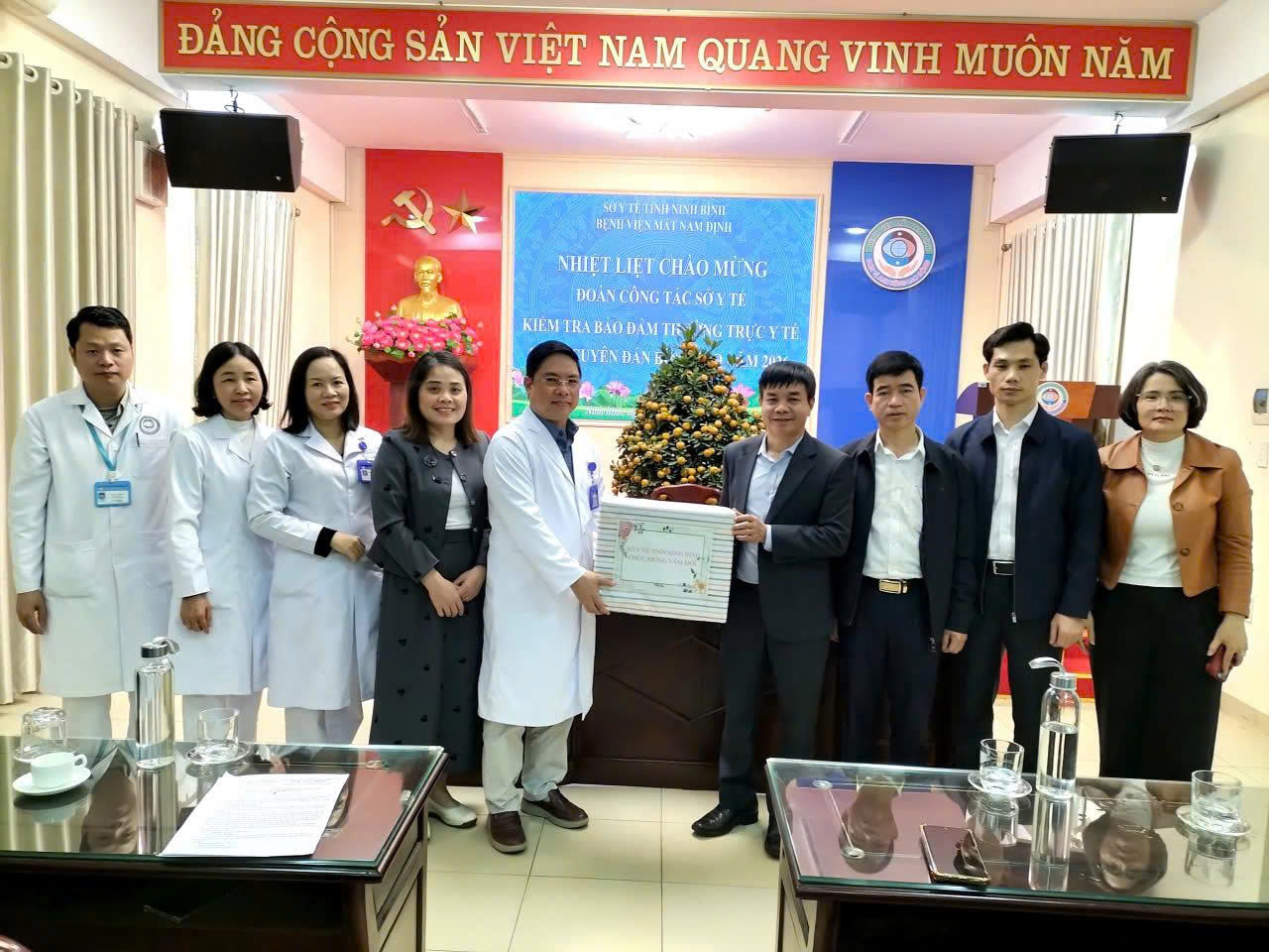 Bệnh viện Mắt Nam Định đón đoàn công tác của Sở Y tế kiểm tra bảo đảm thường trực y tế Tết