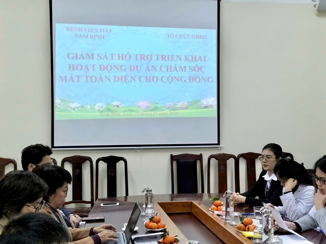 BỆNH VIỆN MẮT NAM ĐỊNH ĐÓN TIẾP VÀ LÀM VIỆC CÙNG TỔ CHỨC ORBIS QUỐC TẾ