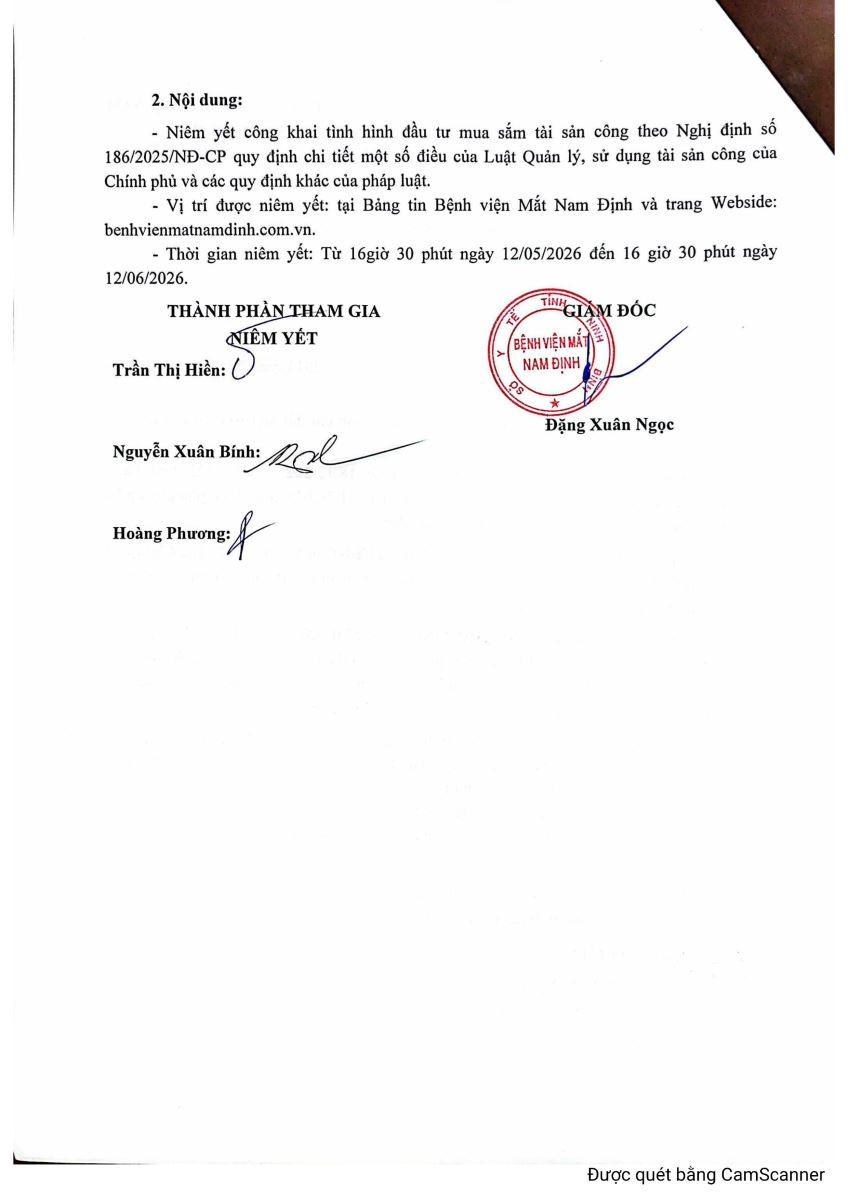 BB niêm yết công khai ngày 12-5-2026