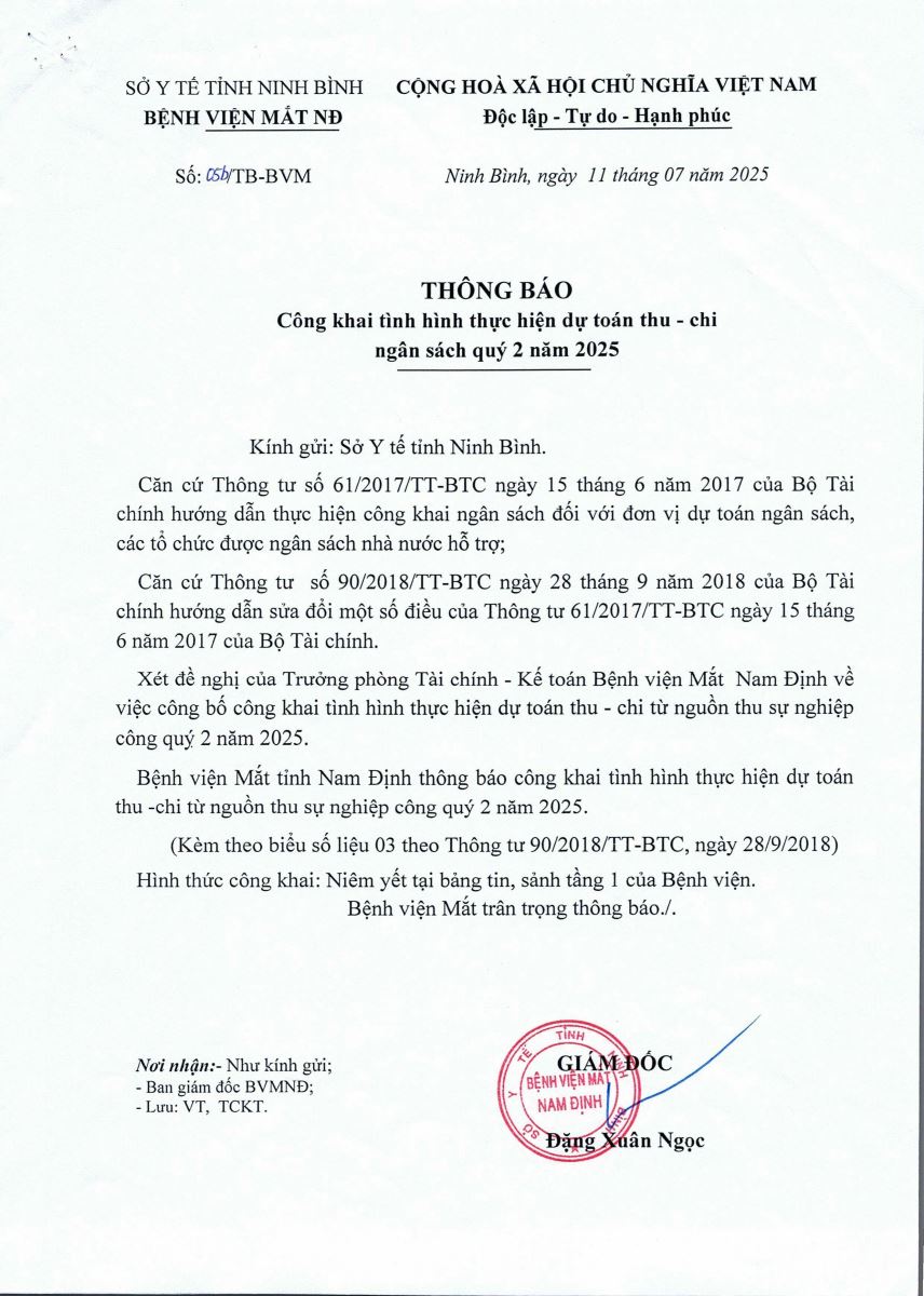 Công khai tình hình thực hiện dự toán thu chi năm 2025 quý 2