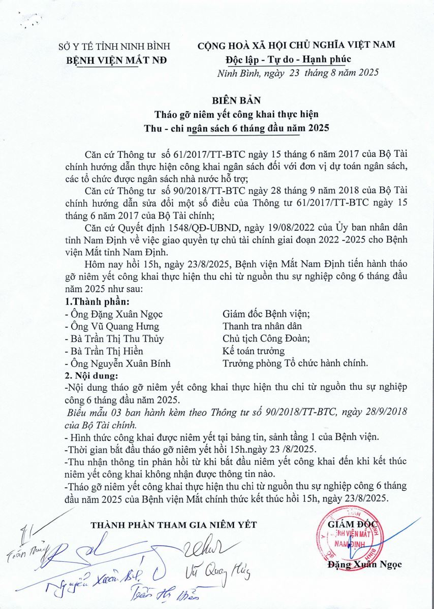 ông khai tình hình thực hiện dự toán thu chi 6 tháng đầu năm 2025