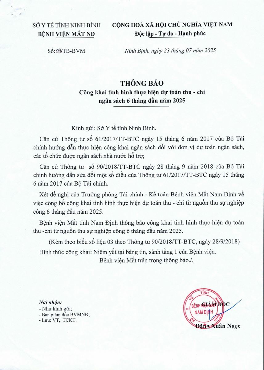 ông khai tình hình thực hiện dự toán thu chi 6 tháng đầu năm 2025